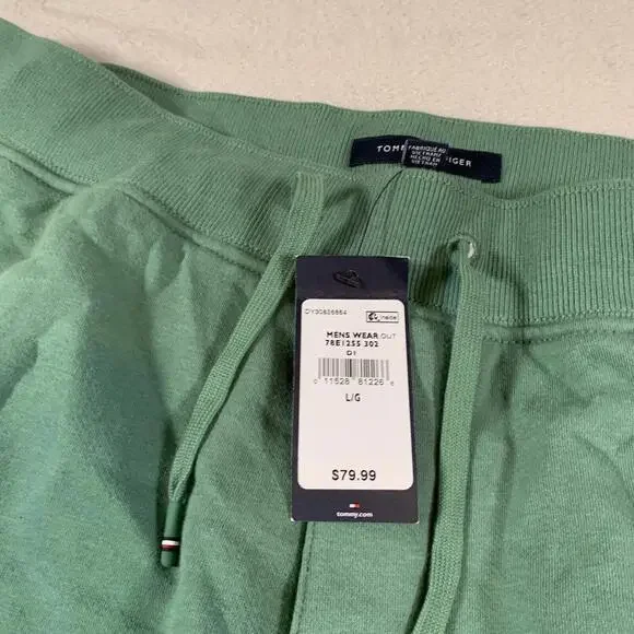Tommy Hilfiger Pants Mens Size Large‎ Green Sweat Pant Joggers Cotton Blend NEW - Picture 4 of 9